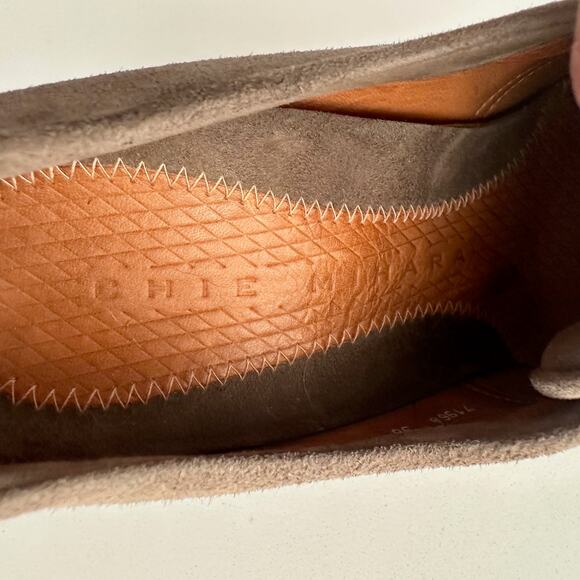 Chie Mihara Anthropologie Round Heeled Oxford Fawn Suede Pinup Shoes EU 38 US 7 - Picture 5 of 10
